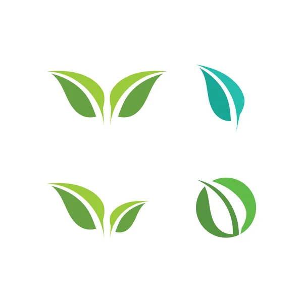 Business Vector Green Plant Ecoign Icon的叶绿素和自然树Logo — 图库矢量图片