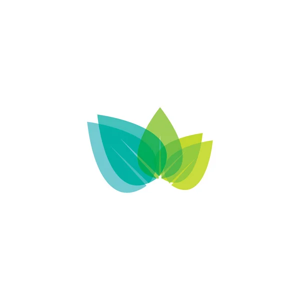 Albero Vettore Foglia Logo Verde Design Concetto Amichevole — Vettoriale Stock