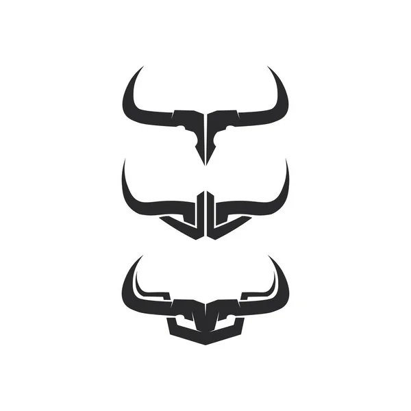 Bull Búfalo Cabeça Vaca Animal Mascote Logotipo Design Vetor Para — Vetor de Stock