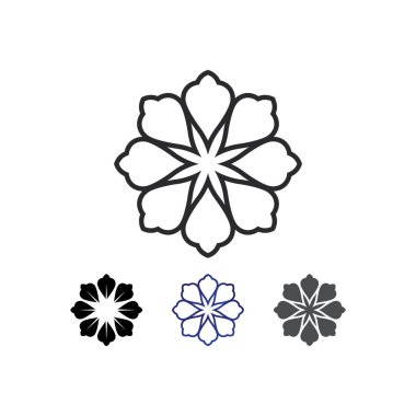 çiçek vektör tasarım şablonu çizimi