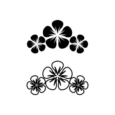 çiçek vektör tasarım şablonu çizimi