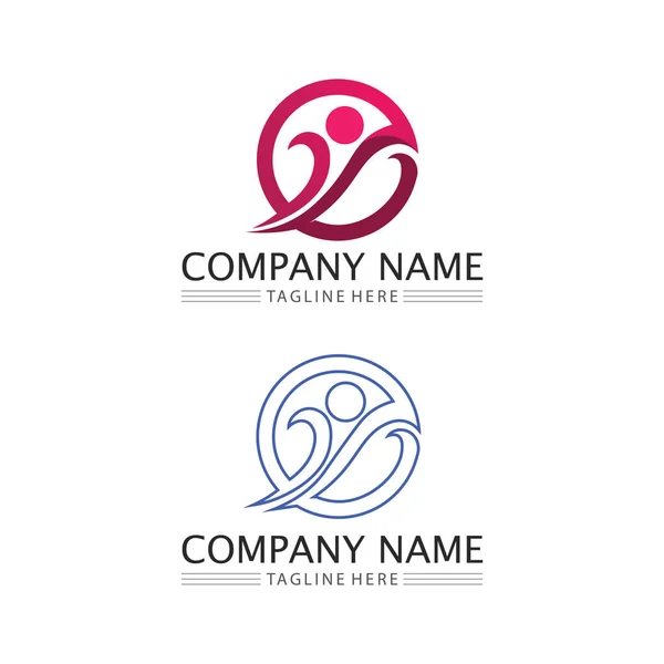 Logotipo Das Pessoas Equipe Pessoas Sucesso Trabalham Grupo Comunidade Empresa — Vetor de Stock