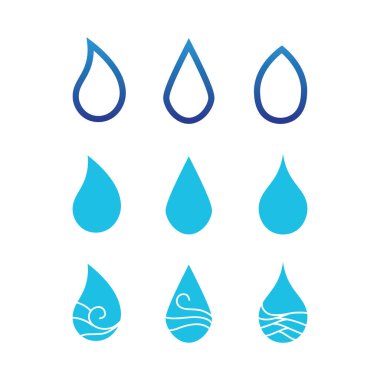 Su dalgası simgesi vektör çizim logosu