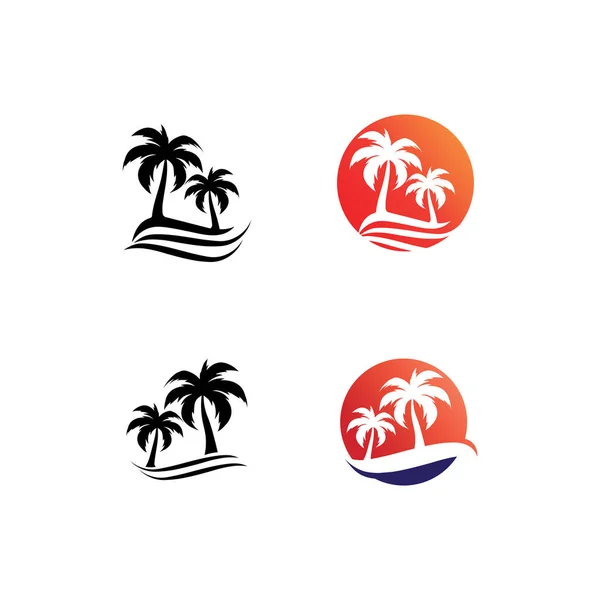 Векторная Иллюстрация Векторного Логотипа Пальмы — стоковый вектор