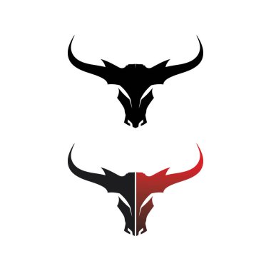 Bufalo başlı inek maskotu logosu spor boynuzu hayvan memelilerinin baş logosu vahşi matador için tasarım vektörü