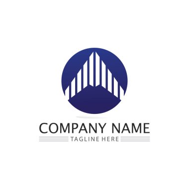 Müzik, ortam, oyun, dijital ses ve hız, finans, iş şablonu logosu için ok logosu vektörü