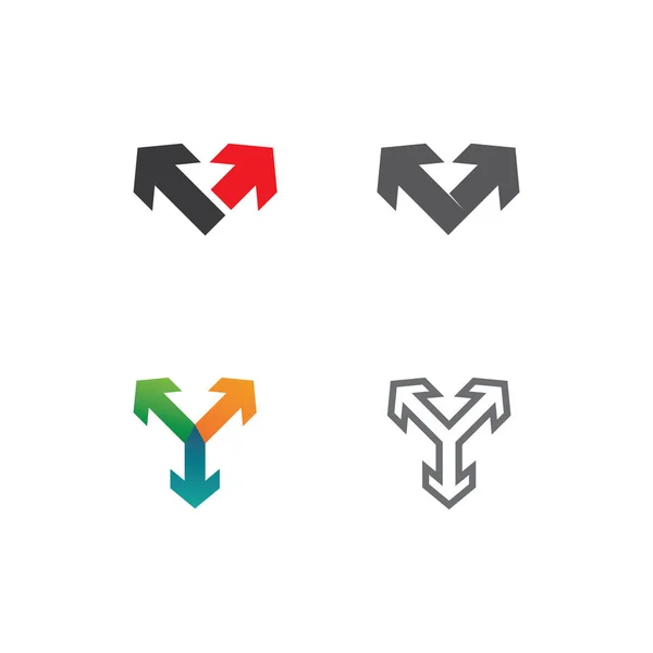 Wektor Projektowania Logo Strzałek Dla Muzyki Mediów Odtwarzania Cyfrowego Audio — Wektor stockowy