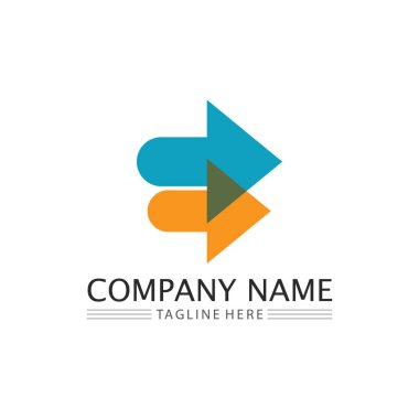 Ok vektör illüstrasyon simgesi Logo Şablonu tasarımı