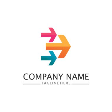 Ok vektör illüstrasyon simgesi Logo Şablonu tasarımı