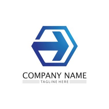 Ok vektör illüstrasyon simgesi Logo Şablonu tasarımı