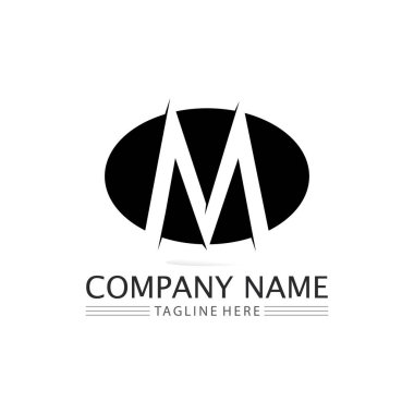M Harfi Logo Şablonu iş ve kimlik tasarım logosu