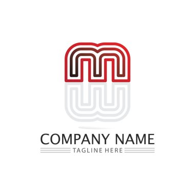 M Harfi Logo Şablonu iş ve kimlik tasarım logosu