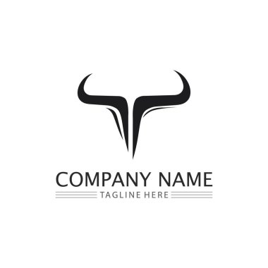 Bufalo başlı inek maskotu logosu spor boynuzu hayvan memelilerinin baş logosu vahşi matador için tasarım vektörü
