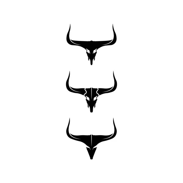 Bull Búfalo Cabeça Vaca Animal Mascote Logotipo Design Vetor Para —  Vetores de Stock