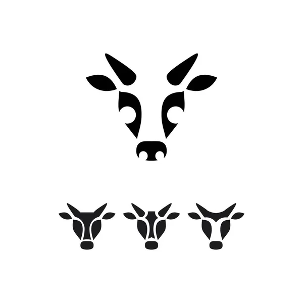 Бульбашкова Голова Корови Талісман Логотип Дизайну Спортивного Рогу Бульбашкова Голова — стоковий вектор