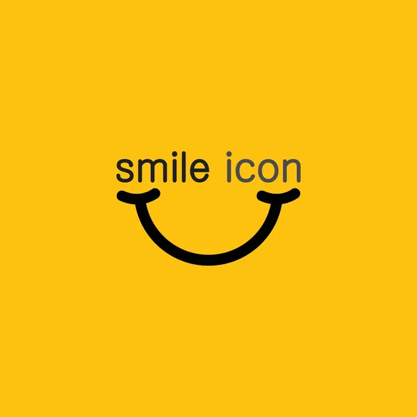 Icono Sonrisa Sonrisa Diseño Del Vector Del Logotipo Feliz Emoticono — Archivo Imágenes Vectoriales