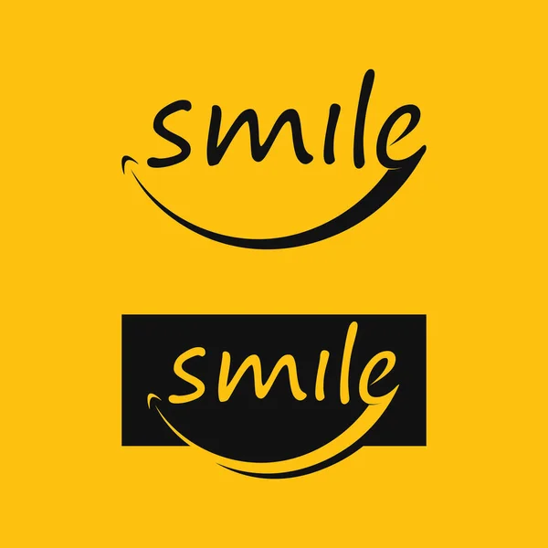 Glimlach Pictogram Glimlach Logo Vector Ontwerp Gelukkig Emoticon Zakelijk Grappig — Stockvector