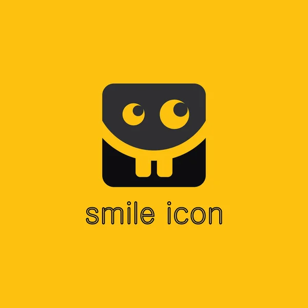 Sourire Icône Sourire Logo Vectoriel Design Heureux Emoticon Entreprise Design — Image vectorielle