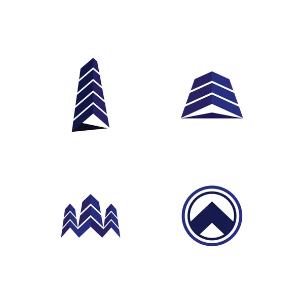Vorlage Für Immobilien Und Wohngebäude Vektor Logo Symbole — Stockvektor