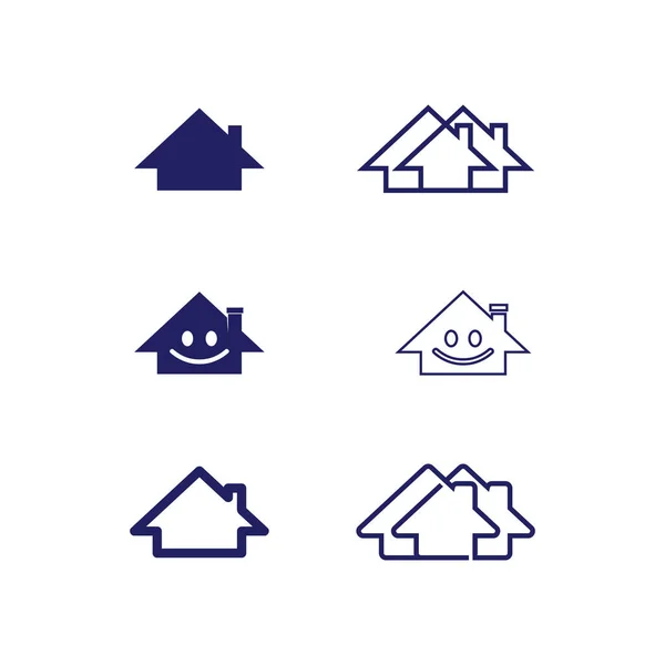 Logo Domu Logo Domu Architektura Ikona Rezidence Město Město Design — Stockový vektor