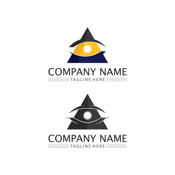 Ícone Olho Logotipo Design Visão Isolado Sinal Símbolo Vetor Intuição —  Vetores de Stock