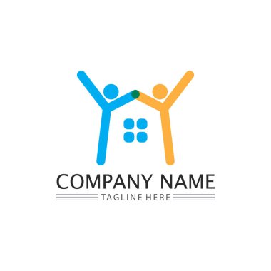 Halkın logosu, ekibi, başarısı, çalışanlar, grup ve topluluk, şirket ve iş logosu vektörü ve tasarım bakımı, aile simgesi logosu başarısı