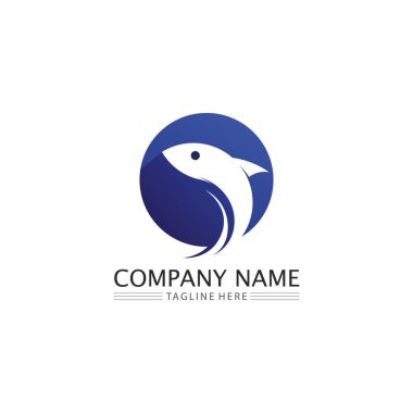 Balık simgeleri su ve hayvanların logo kuyruklarını ve solungaçlarını gösteriyor