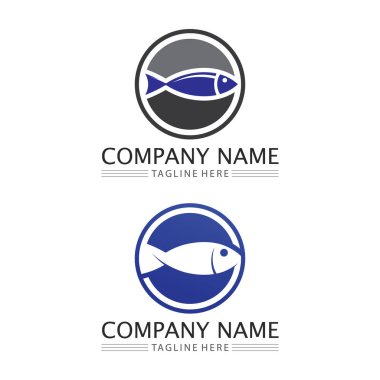 Balık simgeleri su ve hayvanların logo kuyruklarını ve solungaçlarını gösteriyor
