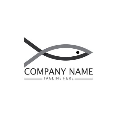 Balık simgeleri su ve hayvanların logo kuyruklarını ve solungaçlarını gösteriyor