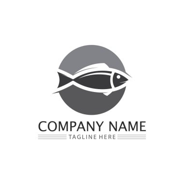 Balık simgeleri su ve hayvanların logo kuyruklarını ve solungaçlarını gösteriyor