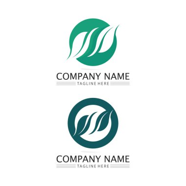 İŞ VECTOR GREEN ECOLOJY DESİGN İKONU 'NUN BAĞIRILMASI VE DOĞAN Ağaç Logosu