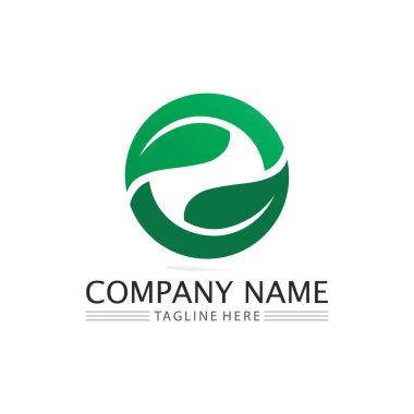 İŞ VECTOR GREEN ECOLOJY DESİGN İKONU 'NUN BAĞIRILMASI VE DOĞAN Ağaç Logosu