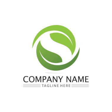 İŞ VECTOR GREEN ECOLOJY DESİGN İKONU 'NUN BAĞIRILMASI VE DOĞAN Ağaç Logosu