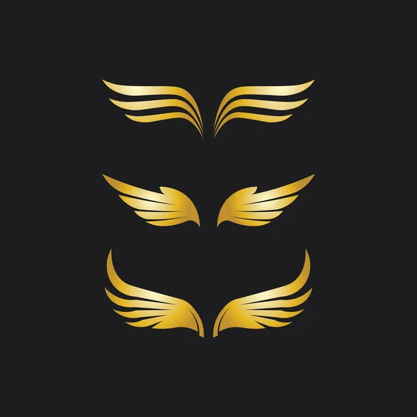 Falke Adler Logo Und Flügel Vorlagenvektor Illustration Design Ikone — Stockvektor