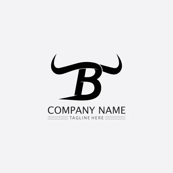 Bull Buvolí Hlava Kráva Zvíře Maskot Logo Design Vektor Pro — Stockový vektor