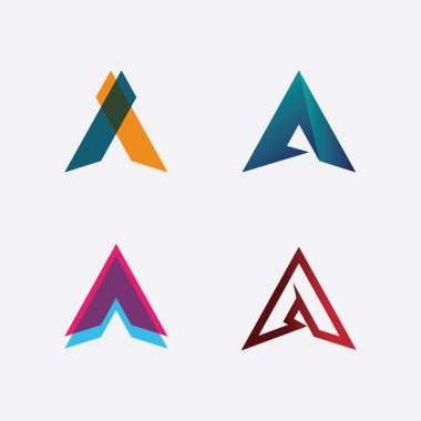 Bir Harf ve yazı tipi logosu Bir Şablon vektör illüstrasyon tasarımı