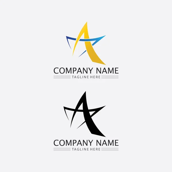 Letter Font Logo Template Vector Icon Illustration Design — Vettoriale Stock