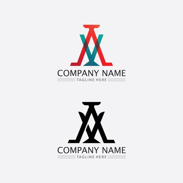 Letter Font Logo Template Vector Icon Illustration Design — Vettoriale Stock