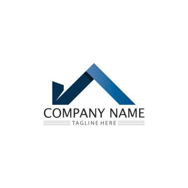 ev ve emlak ve ev binaları vektör logo simgeleri şablonu