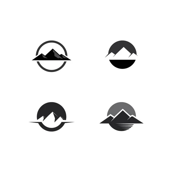 Mountain Icon Logo Ijsberg Template Vector Illustratie Ontwerp — Stockvector