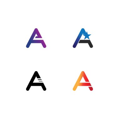 Bir Harf Logo Şablonu vektör illüstrasyon tasarımı