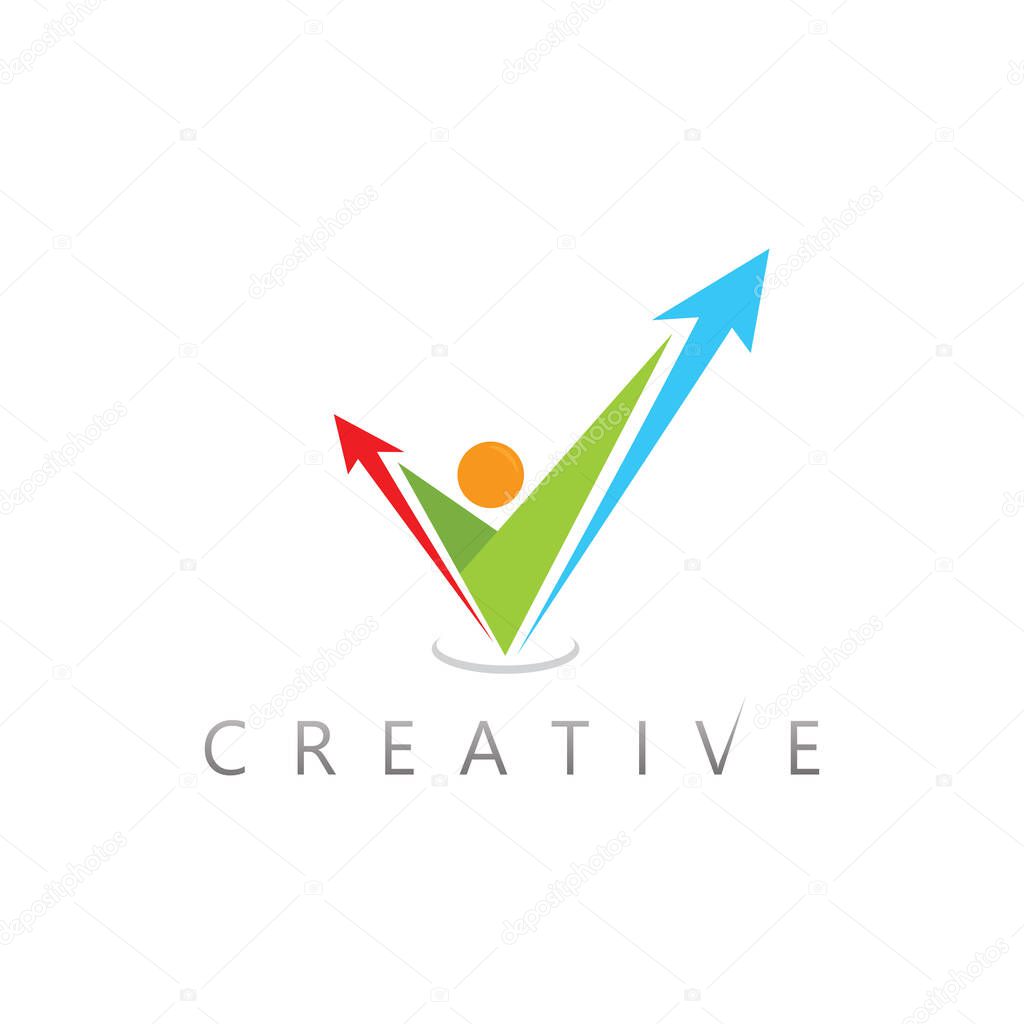 Creative Checkmark Emblem for Success, Reliability, and Verified Business Logo