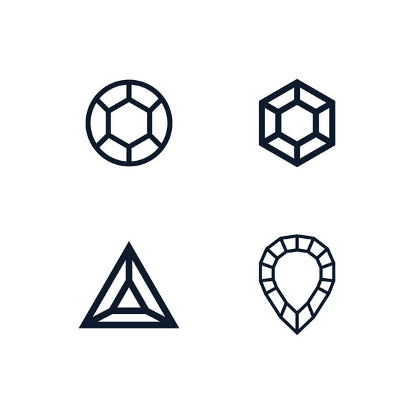 Дизайн векторного логотипа драгоценного камня идеально подходит для ювелирного бутика элегантный бренд премиум