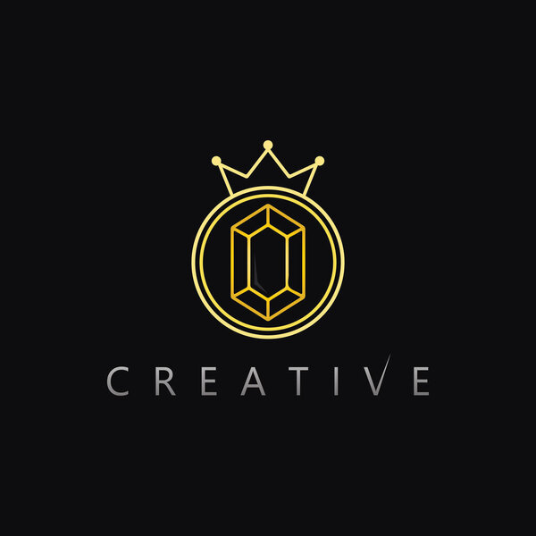 Бриллиантовый векторный логотип идеально подходит для ювелирного магазина или элегантного бренда