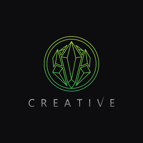 вектор логотипа бриллиантового камня для ювелирной моды и брендинга роскошного магазина