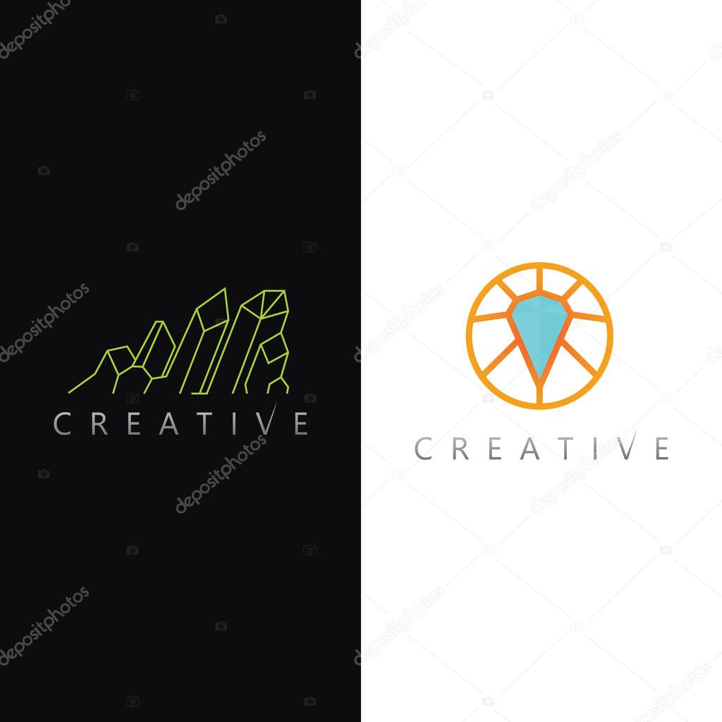 Luxury diamond jewel logo vector design for elegant branding and exclusive business identity