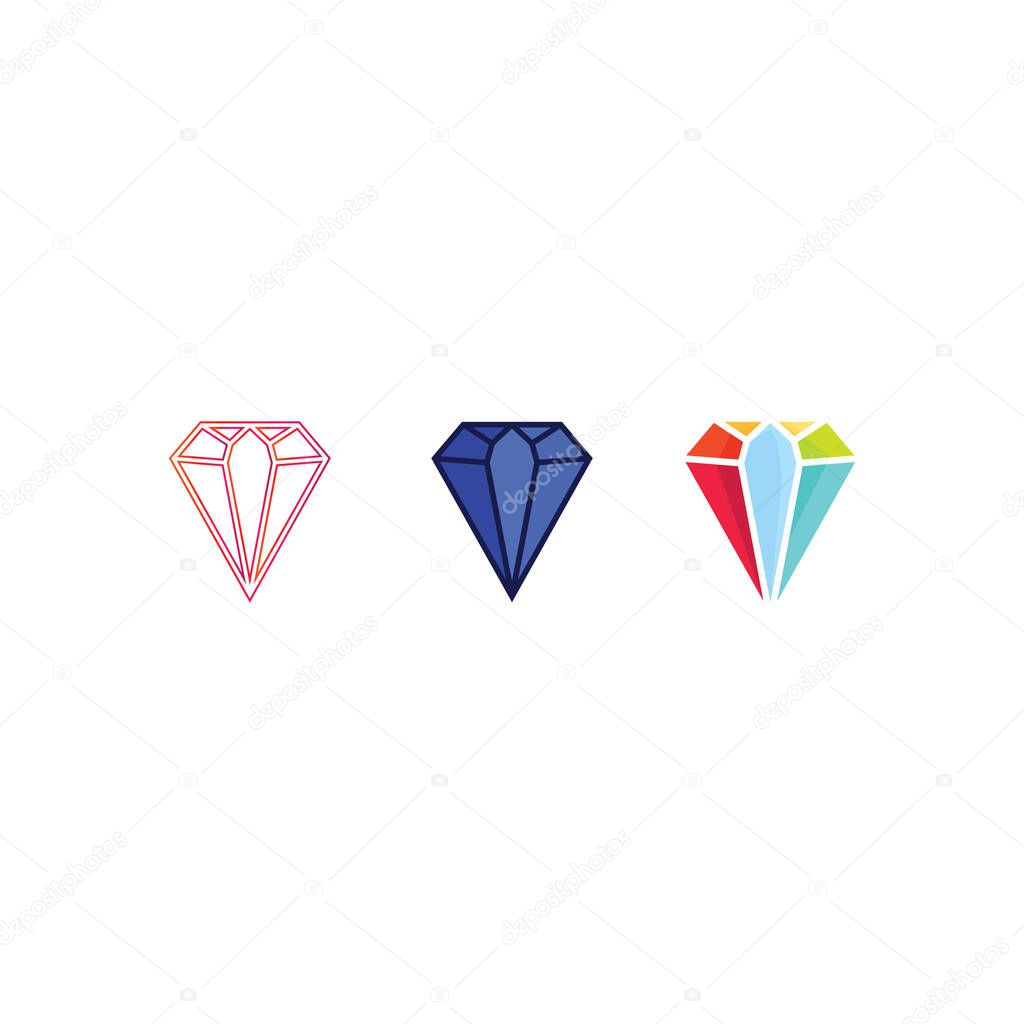 Luxury Crystal Gem Vector Icon for Jewelry Brand Identity and Elegant Fashion Design