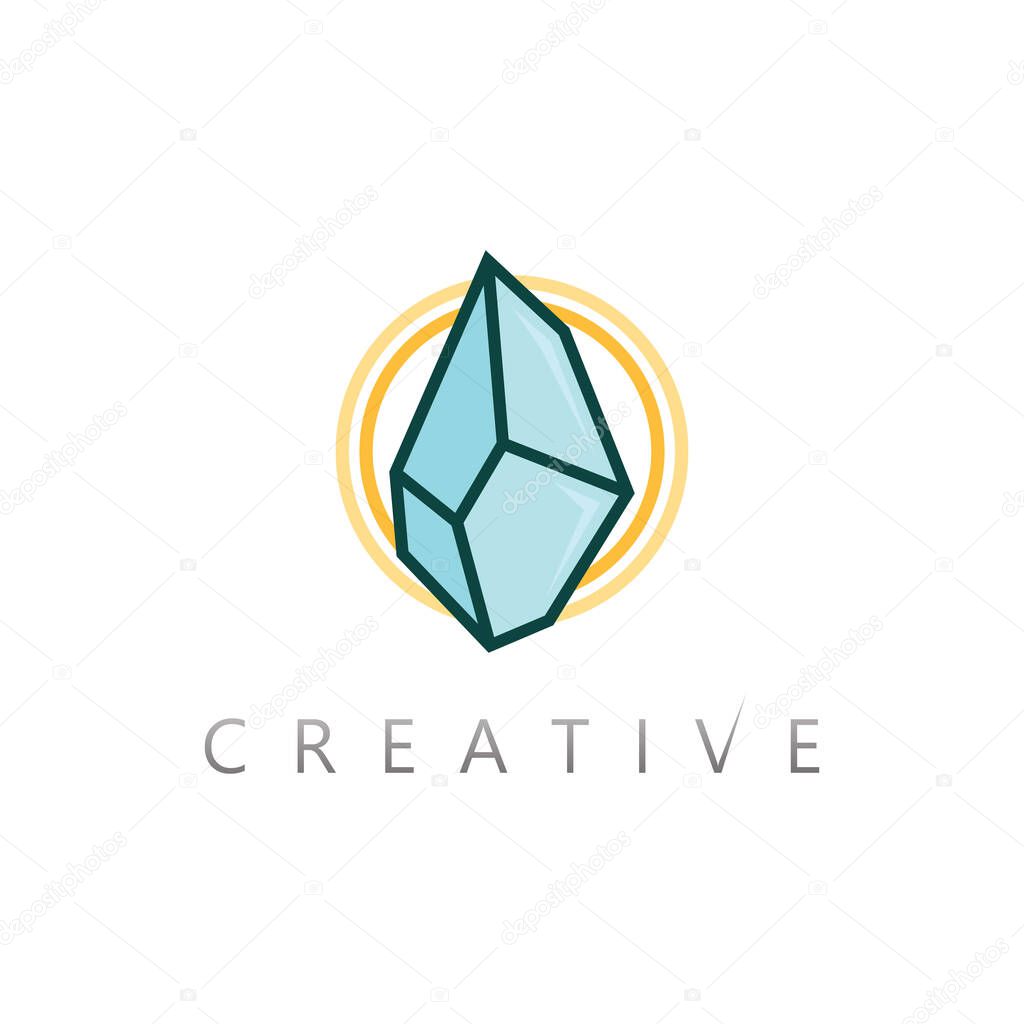 Premium Gem Diamond Logo Design for Exclusive Jewelry Store and High-End Beauty Brand