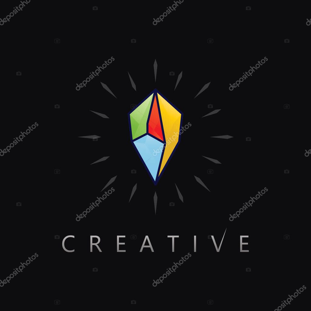 Diamond Gem Logo Vector Design for Exclusive Boutique and Luxury Brand Identity