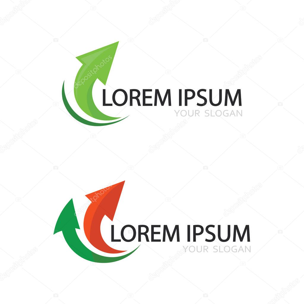 Circular Arrow Logo Representing Continuity, Progress Cycle, and Sustainable Growth Concept